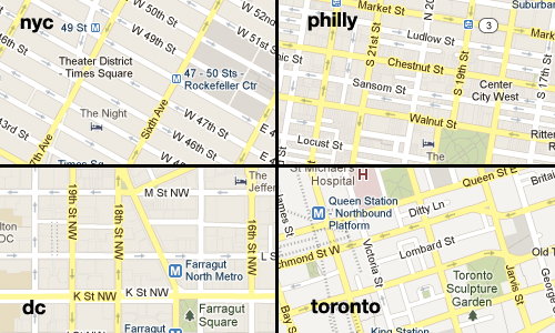 comparison of street grids